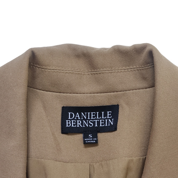 Danielle Bernstein Womens Camel Blazer Size S O-Ring Lapel Collar Jacket - Picture 6 of 7